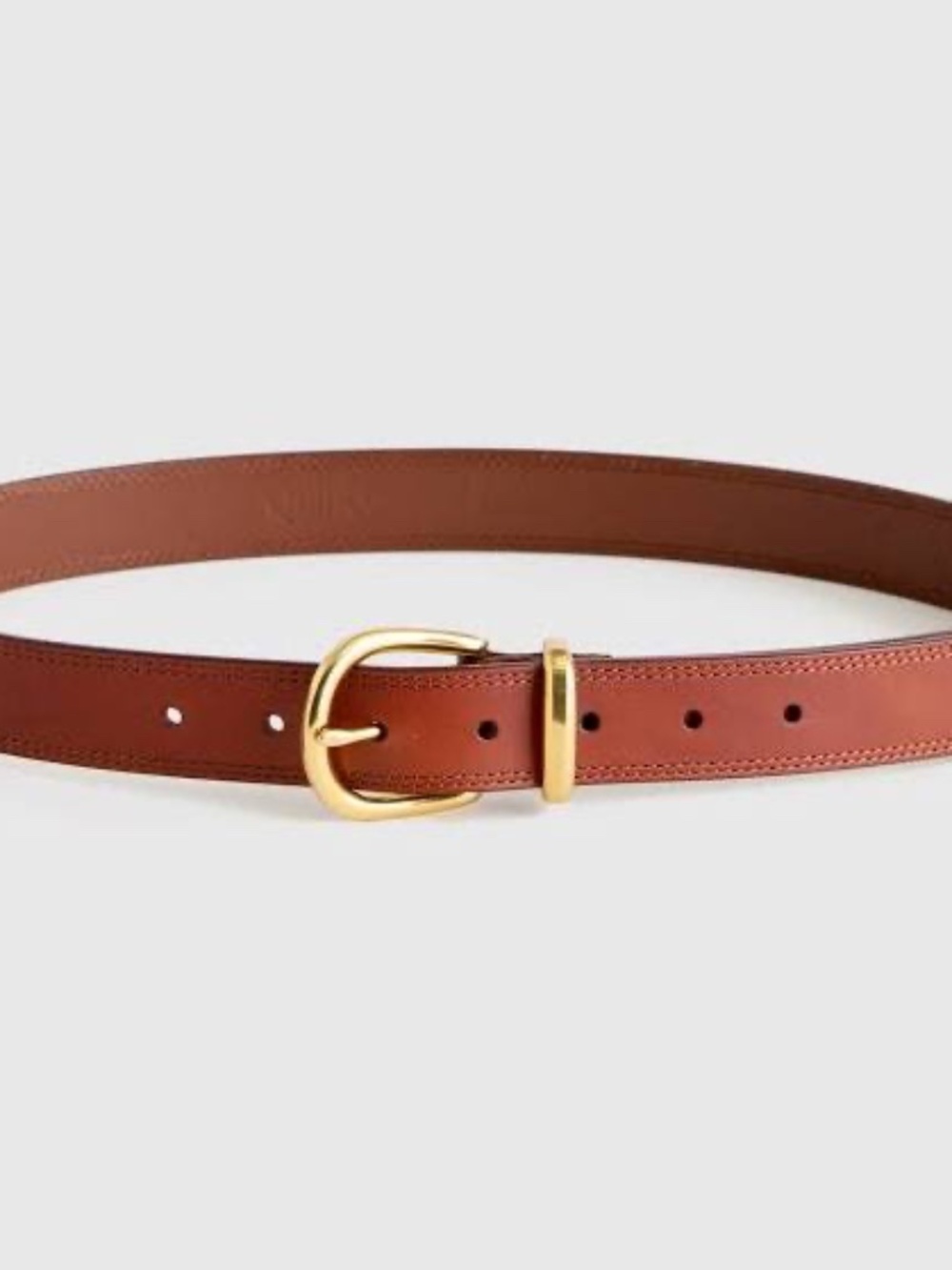 Quince Saddle Allegra European Leather Belt In Size M NWT